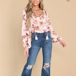 Floral print bodysuit size large